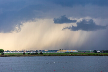 Thunderstorm is coming at Lago Standiana Italy