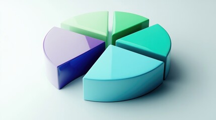Obraz premium Colorful Pie Chart Segments for Data Visualization