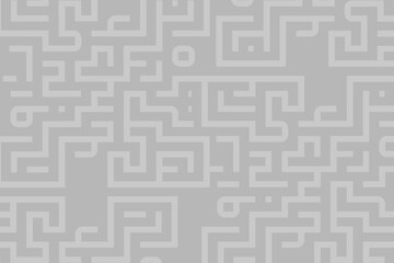 Intricate maze pattern design in light gray for creative and artistic projects