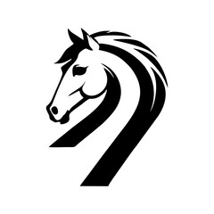 horse logo design concept template