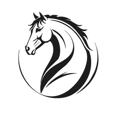 horse logo design concept template
