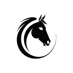 horse logo design concept template