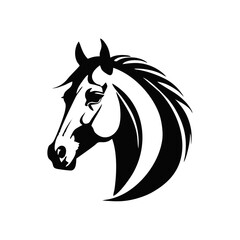 horse logo design concept template