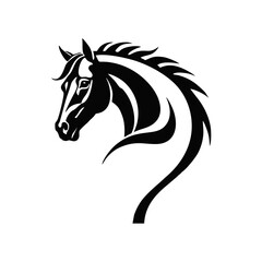 horse logo design concept template