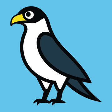 recommend clip art: Solid color Sparrowhawk animal vector design