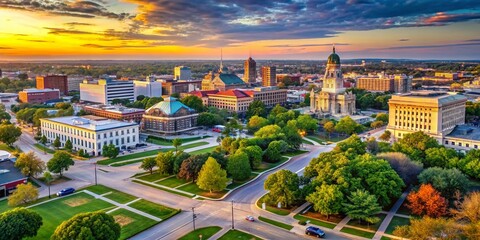 Fototapeta premium Candid Moments in Topeka, Kansas - A Vibrant Capital City Experience