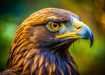 Stunning Close-Up of a Golden Eagle Beak Showcasing Details of Nature's Majestic Bird of Prey in Its Natural