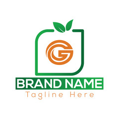 Eco Friendly vector icon Ecology flat vector sign Vector illustration G letter logo design