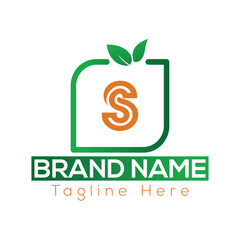 Flat gradient nature concept logotype natural cosmetics logo vector Leaf logo gradient colorful design illustrations S logo