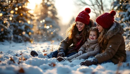 Obraz premium family photo with event