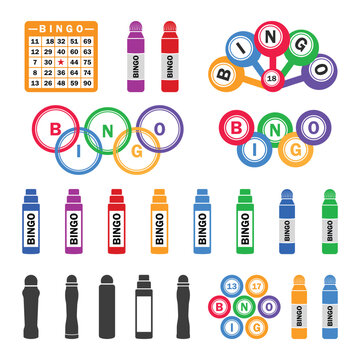 Bingo Vector, Bingo balls SVG, bingo card, bingo Dauber Vector, bingo coloring SVG, Cut file for silhouette, eps, clipart