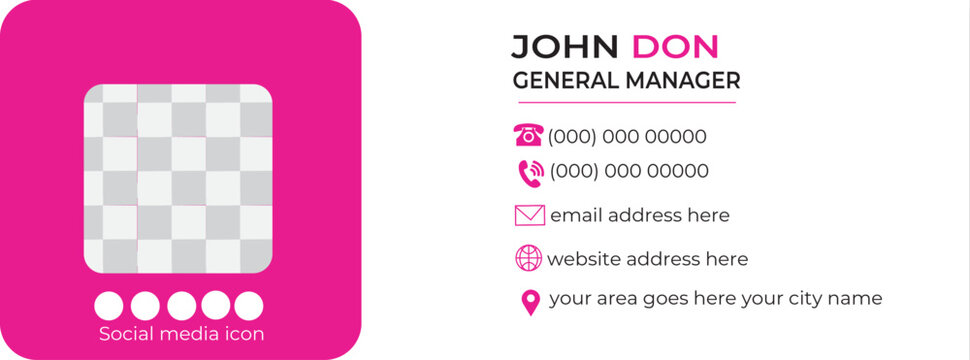 Corporate Business html email signature vector template design Colorful, modern, and minimalist email signature or email footer template.