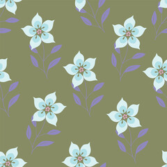 Trendy Artistic floral Beautiful Hand drawn flower seamless pattern brush strokes style. Trendy Graphic Design for Design for fashion , fabric, textile, wallpaper