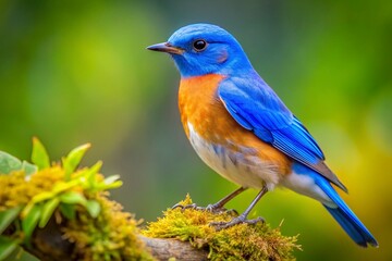 Fototapeta premium Stunning Photos of Blue Birds in Nature Capturing Their Beauty and Vibrant Colors for Wildlife Enthusiasts and Bird