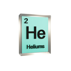 Helium side - Periodic Table Element, Scientific and Educational Use, Transparent and Translucent...