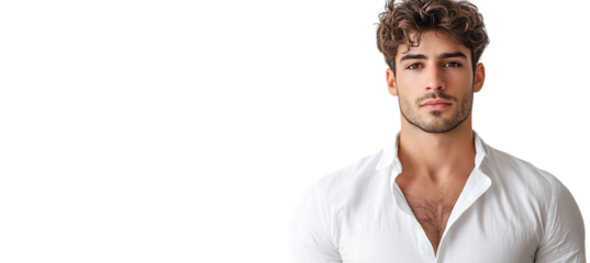 High-Quality PNG Cutout of a Handsome Male Model, Seamlessly Isolated on a Transparent Background for Versatile Use in Digital and Print Media.