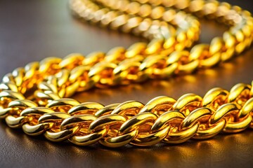 Obraz premium Stylish Gold Chain for Trendy Fashion Statements and Cool Accessories to Elevate Your Look with Timeless Elegance