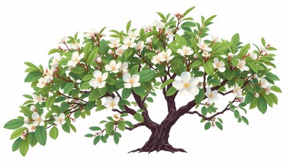 Fototapeta premium Kousa Dogwood Tree on White