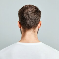 Obraz premium Man with a large, irregular mole on his back, ready for biopsy in a clinic, Skin cancer screening, Health checkup