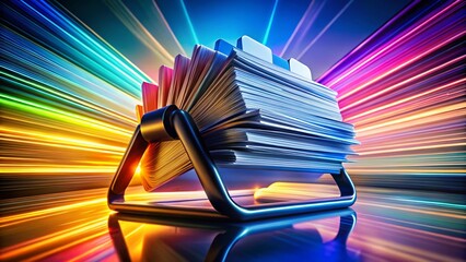 Colorful Rolodex Cards Vector Collection for Dynamic Business Concepts