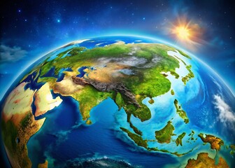 Fototapeta premium Understanding Latitude on Earth: A Comprehensive Guide to Geographic Coordinates and Their Importance in Navigation