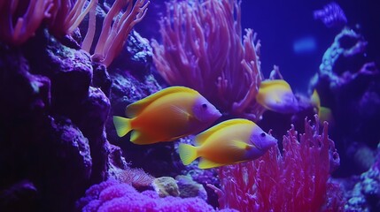 A digital biology exhibit showcasing the diversity of marine life and the impact of ocean changes