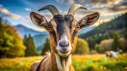 Fototapeta premium Unveiling the Myths: Why Are Goats Considered Evil Creatures in Folklore and Culture? Exploring Goat Behaviors and