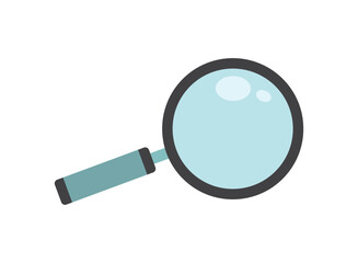 Magnifying glass icon in flat style. Loupe vector illustration on isolated background. Searching sign business concept.