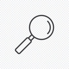 Magnifying glass icon in flat style. Loupe vector illustration on isolated background. Searching sign business concept.