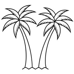 Obraz premium palm tree silhouette
