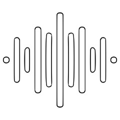 sound wave illustration hand drawn outline vector
