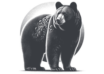 bear vector, bear silhouette