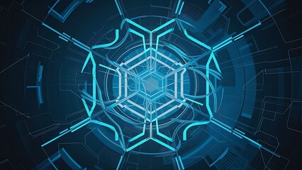 Fototapeta premium Vector Abstract science Background. Hexagon geometric design. EPS 10