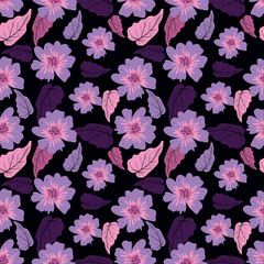 Trendy Artistic floral Beautiful Hand drawn flower seamless pattern brush strokes style. Trendy Graphic Design for Design for fashion , fabric, textile, wallpaper