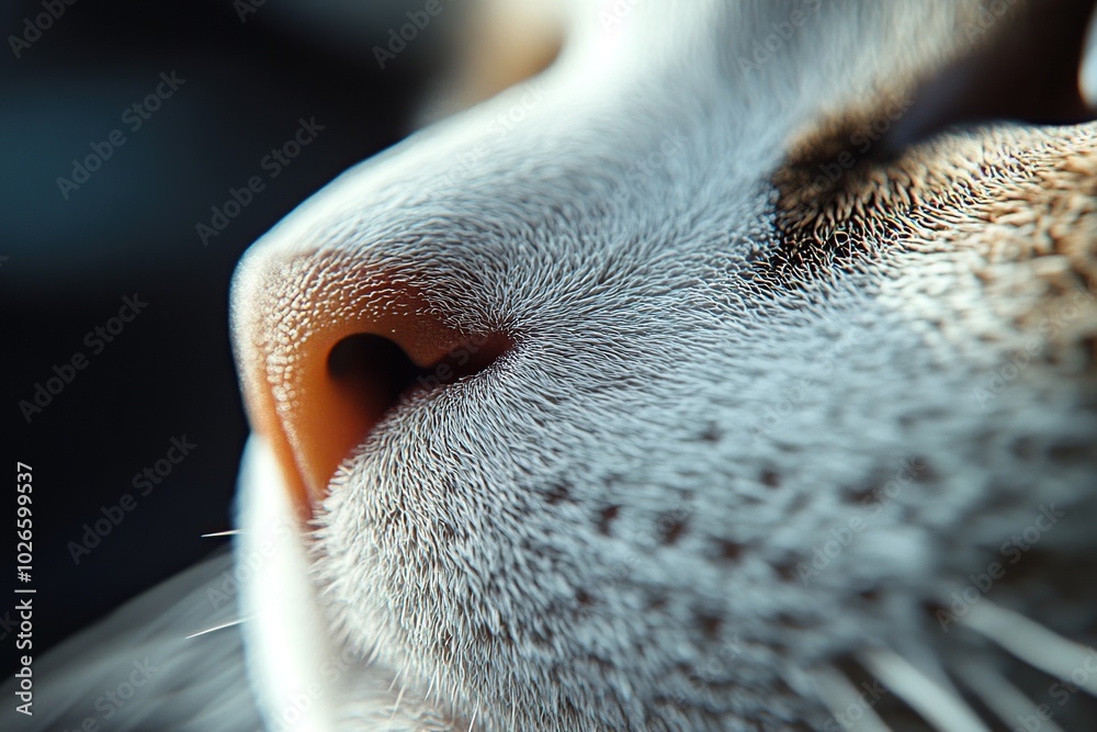 Wall mural Macro photo of cat nose