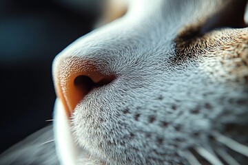 Macro photo of cat nose