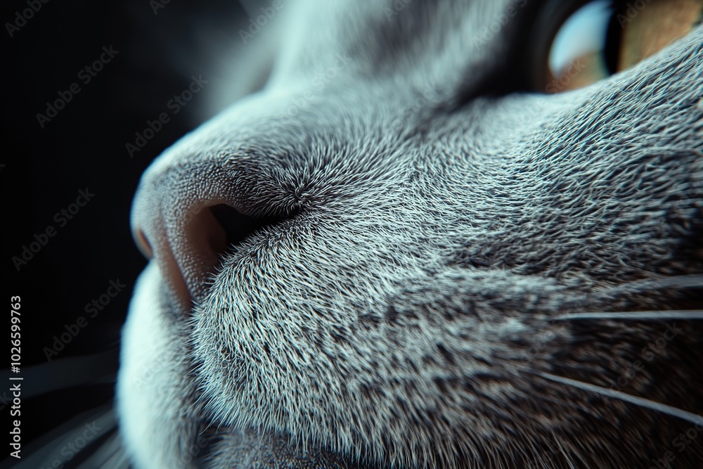 Poster Macro photo of cat nose