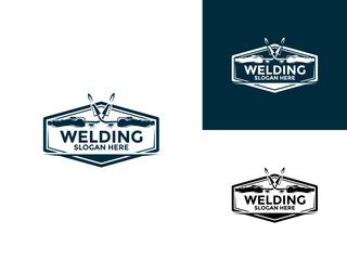 welding logo vector illustration, welding tool logo template