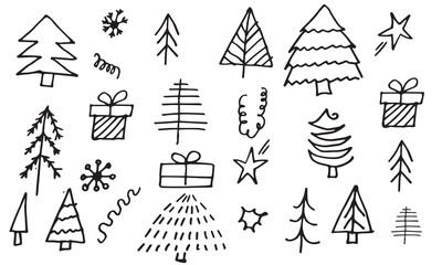 Hand drawn sketch marker underline shape, arrow, heart scribble brush chalkboard. Crown, love graphic icon.