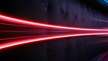 Obraz premium Abstract background with red glowing lines. Generative Ai.
