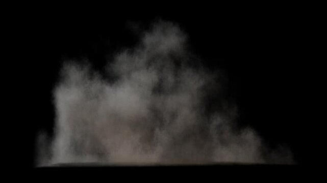  Large dust explosion on transparent background
3d rendering of fire explosion simulation with alpha channel (transparent background)
