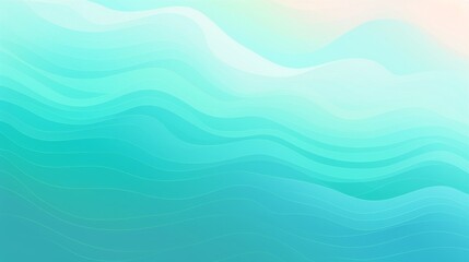 Fototapeta premium Retro grainy gradient background featuring a seamless texture effect in teal with an abstract wave pattern