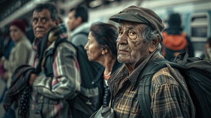 Fototapeta premium Resilience in the Face of Adversity: Stories of Economic Refugees