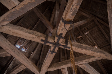 Roof view in the attic