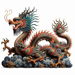 Fototapeta premium chinese dragon isolated