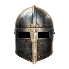 Vintage Metallic Helmet Isolated on Transparent Background &ndash; Great for Product Covers, Social Media Posts, and Marketing Promotions Showcasing Historical War Gear.
