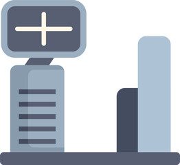 Obraz premium Illustration of modern medical equipment showing growing bar chart on screen, representing positive results and improvement
