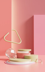 3D background simulation product scene wooden background