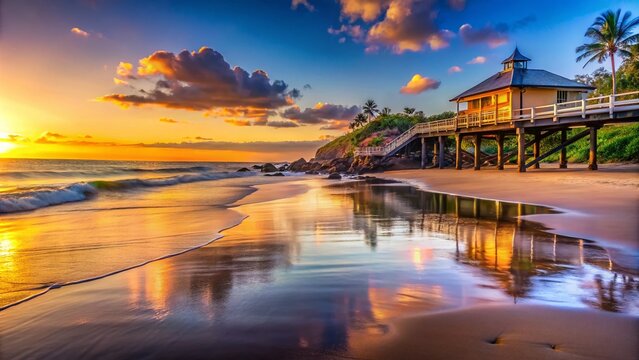 Early Morning Architectural Beauty at Nielson Beach in Bargara, Bundaberg
