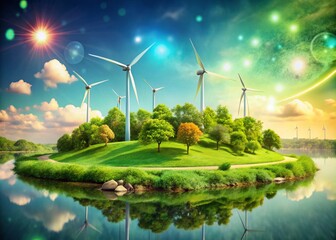Eco Island Transformation with Wind Power and Sustainable Farming for a Greener Planet
